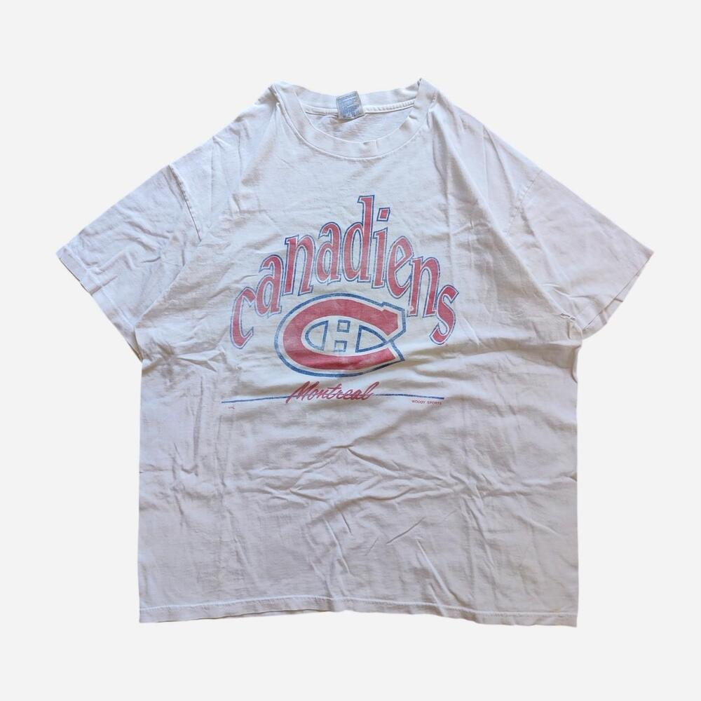 Vintage 00s Montreal Canadiens NHL T-Shirt XL - Distressed Cotton Tee with Logo